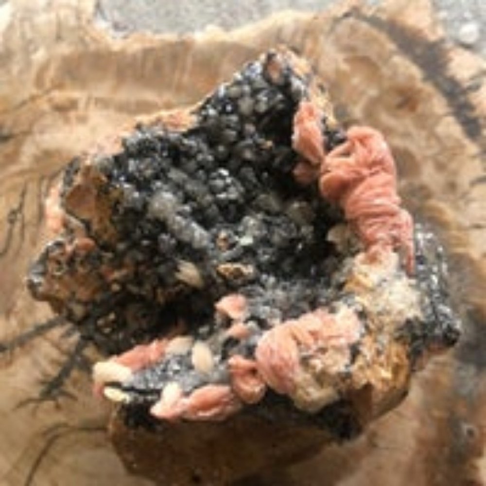 Large Barite with Cerussite Crystals.
